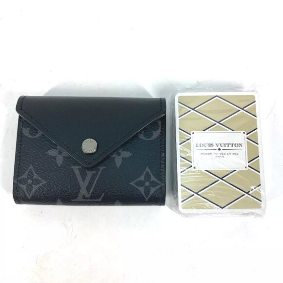 Auth LOUIS VUITTON GI0198 MonogramEclipse Etui cult arseine Playing Cards & Pouc - Picture 1 of 12